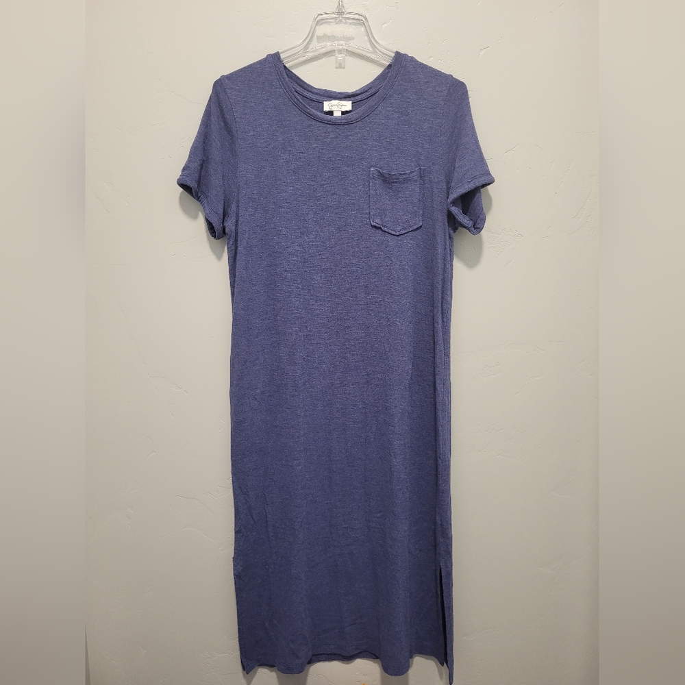 Size L Jessica Simpson Casual Blue T-Shirt Dress w/ Pocket